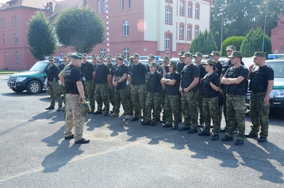 funkcjonariusze podczas szkolenia przed wyjazdem na misję 