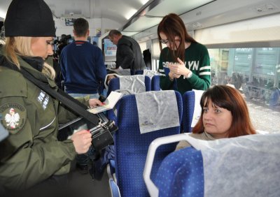 odprawa graniczna w pociągu relacji Kijów-Przemyśl 