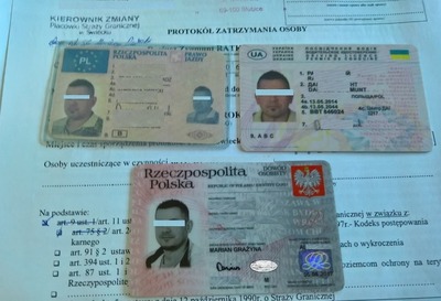 dokumenty zatrzymanego 