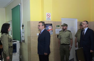 Wizyta Sekretarza Stanu w MSWiA Jakuba Skiby w Kuźnicy 