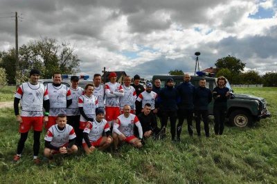 Szuminka. Uczestnicy odcinka honorowego gotowi do startu. (Nadbużański OSG, 24.09.2018 g. 11.40)