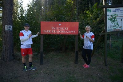 Orłowiec. I trzy odcinki sztafety zaliczone przez kadrę kierownicza NoOSG. (Nadodrzański OSG, 30.09.2018 ok. g. 16.40.)