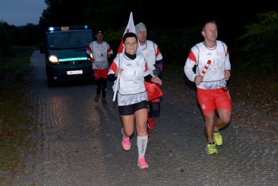 Krzewina. Zapada szósta noc biegu. (Nadodrzański OSG, 2.10.2018 ok. g. 18.15)