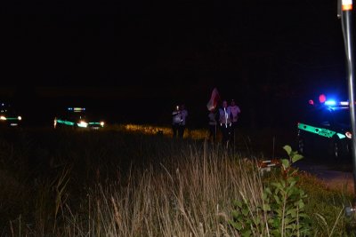Frombork. Ostatnia zmiana sztafety z Morskiego OSG zbliża się do miejsca przekazania pałeczki funkcjonariuszom z Warmińsko-Mazurskiego OSG. (Morski OSG, 8.10.2018 ok. g. 5.45)