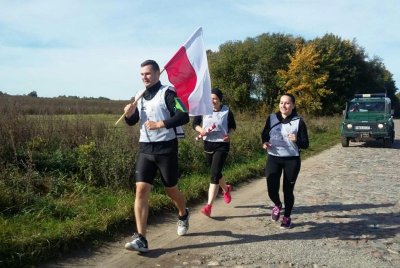 Głębock. Ósmy etap trwa już od pięciu godzin. W tym czasie przebyliśmy 54 kilometry. (Warmińsko-Mazurski OSG, 8.10.2018 ok. g. 13.00)