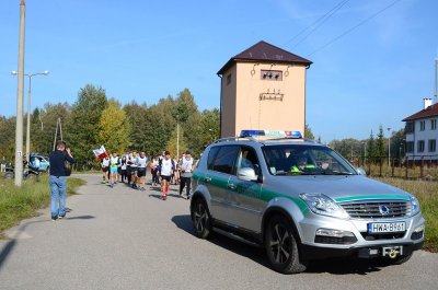 Żegary. Początek odcinka honorowego. (Podlaski OSG, 10.10.2018 ok. g. 11.45)