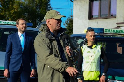Berżniki. - Uczciliście 100-lecie odzyskania niepodległości przez Polskę w sposób najpiękniejszy z możliwych, bo poprzez swoje poświęcenie i pasję - powiedział Minister SWiA Joachim Brudziński do zgromadzonych na mecie biegu. (Podlaski OSG, 10.10.2018 ok. g. 14.30)