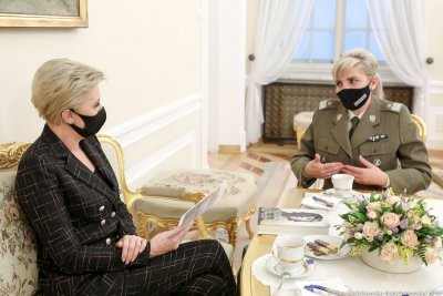 Gen. bryg. SG Wioleta Gorzkowska spotkała się z Agatą Kornhauser-Dudą Pierwszą Damą 