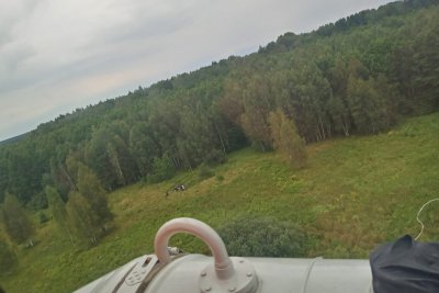 Widok na teren, z którego ewakuowano imigrantów 
