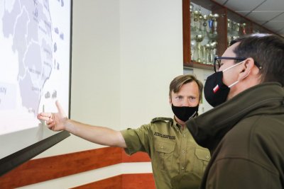 Płk SG A. Jakubaszek przedstawia sytuację na polsko-białoruskiej granicy 