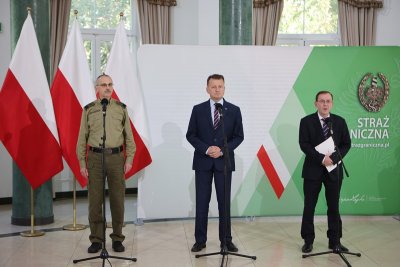 Wspólna konferencja Komendanta Głównego SG, Ministra SWiA i Ministra ON 