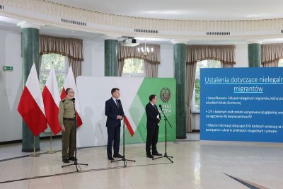 Wspólna konferencja Komendanta Głównego SG, Ministra SWiA i Ministra ON 