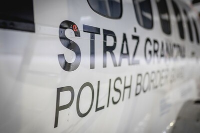 Bok samolotu z napisem Straż Graniczna 