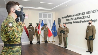 Ślubowanie nowo przyjętych funkcjonariuszy z Warmińsko-Mazurskiego OSG 