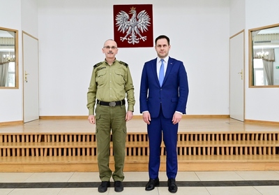 Komendant Główny SG gen. dyw. SG T. Praga i Dyrektor Generalny gen. Elmar Vaher 