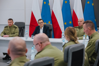 Spotkanie Premiera z funkcjonariuszami SG 