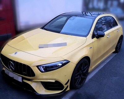 Zabezpieczony mercedes 