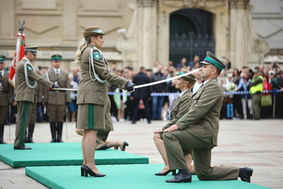 Gen. bryg. SG W. Gorzkowska Zastępca Komendanta Głównego SG w czasie promocji funkcjonariuszy na pierwszy stopień oficerski SG 