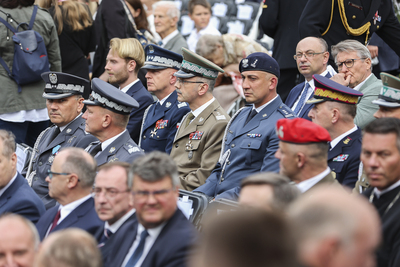 Uroczystości przy pomniku Powstania Warszawskiego 