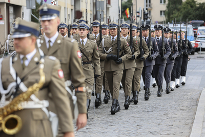 Uroczystości przy pomniku Powstania Warszawskiego 