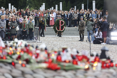 Uroczystości na Cmentarzu Powstańców Warszawy 