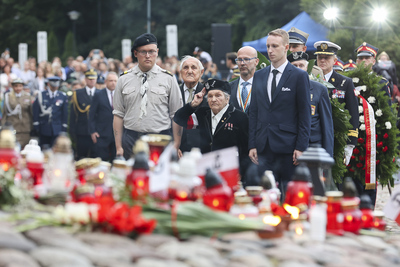 Uroczystości na Cmentarzu Powstańców Warszawy 