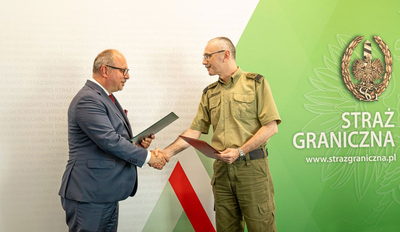 Komendant Główny SG gen. dyw. SG Tomasz Praga i Szef Służby Zagranicznej Arkady Rzegocki podpisali porozumienie o współpracy 