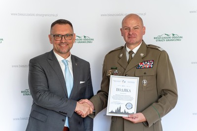 Konsul Generalny Ukrainy w Krakowie z wizytą w Bieszczadzkim Oddziale SG 