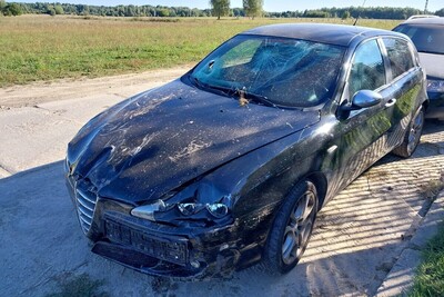 Auto kuriera, zatrzymanego po pościgu 