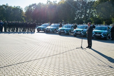 Uroczystość przekazania nowych Seatów Ateca dla Straży Granicznej 