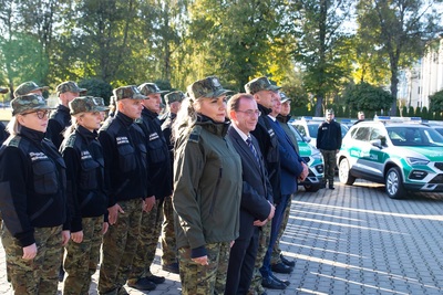 Uroczystość przekazania nowych Seatów Ateca dla Straży Granicznej 