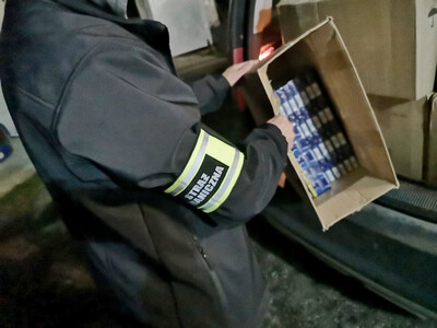 Zabezpieczone papierosy i krajanka tytoniowa 