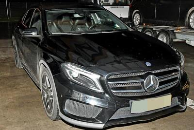 Zabezpieczony mercedes 
