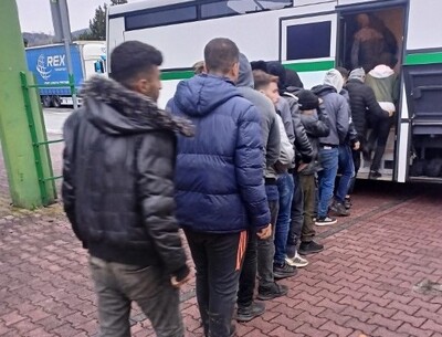 Zatrzymania nielegalnych migrantów 