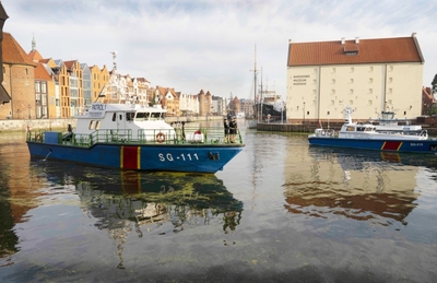 Funkcjonariusze Straży Granicznej w trakcie służby 