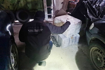 Funkcjonariusz SG zabezpiecza nielegalny towar