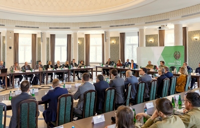 Spotkanie w KGSG delegatów misji ewaluacyjnej Schengen. Spotkanie w KGSG delegatów misji ewaluacyjnej Schengen.