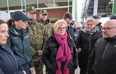 Delegacja z wizytą na podkarpackich przejściach granicznych 