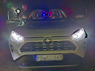 Zatrzymana Toyota 