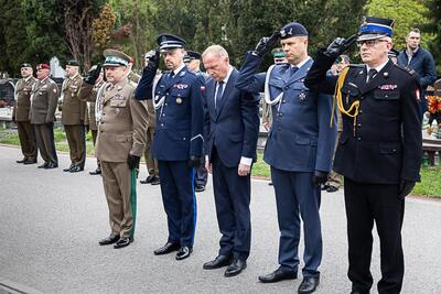 Uroczystości na Cmentarzu Wojskowym na warszawskich Powązkach 