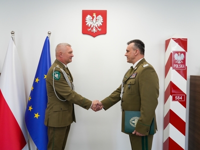 Komendant Główny SG z Dyrektorem Zarządu Granicznego KGSG 