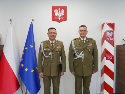 Komendant Główny SG z Komendantem Podlaskiego Oddziału SG 