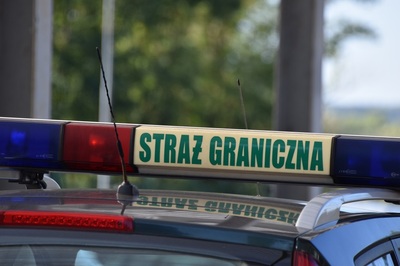 Listwa świetlna z napisem Straż Graniczna 