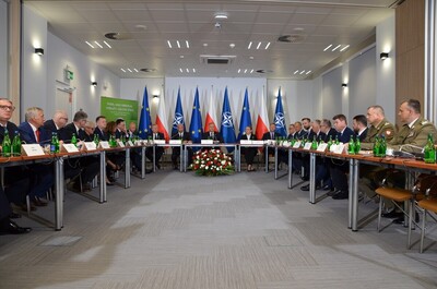 Posiedzenie Rady Bezpieczeństwa Narodowego w Podlaskim OSG. Fot. POSG Posiedzenie Rady Bezpieczeństwa Narodowego w Podlaskim OSG. Fot. POSG