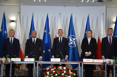 Posiedzenie Rady Bezpieczeństwa Narodowego w Podlaskim OSG. Fot. POSG Posiedzenie Rady Bezpieczeństwa Narodowego w Podlaskim OSG. Fot. POSG