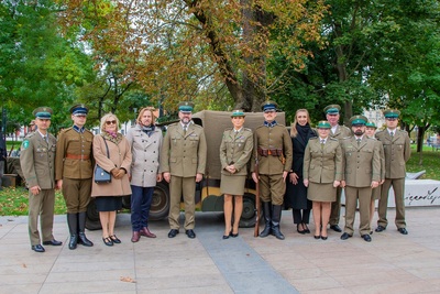 Uczestnicy wystawy poświęconej Korpusowi Ochrony Pogranicza Uczestnicy wystawy poświęconej Korpusowi Ochrony Pogranicza