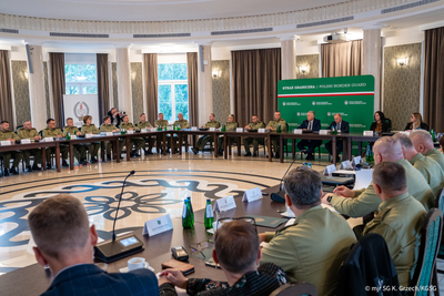Kadra kierownicza SG podczas odprawy Kadra kierownicza SG podczas odprawy