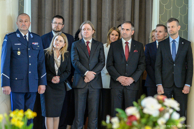 Uczestnicy wielkanocnego spotkania w Komendzie Głównej SG Uczestnicy wielkanocnego spotkania w Komendzie Głównej SG