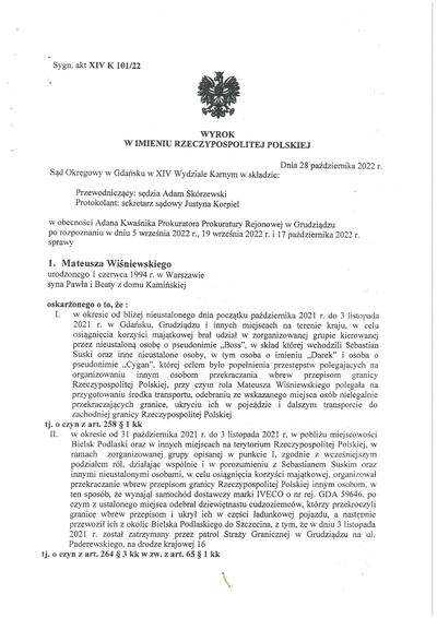 Wyrok sądowy Wyrok sądowy