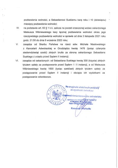 Wyrok sądowy 
